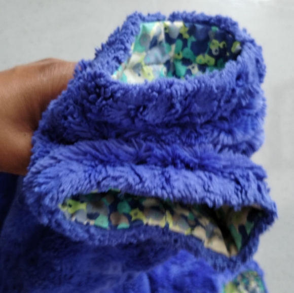 The North Face Reversible Jacket Multicolor Floral/Cobalt Blue Fleece Girls - Picture 8 of 16